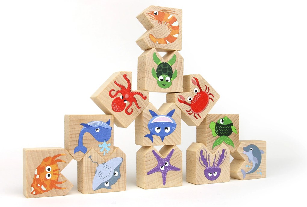 Milaniwood - Drevená balančná hra - morské zvieratká