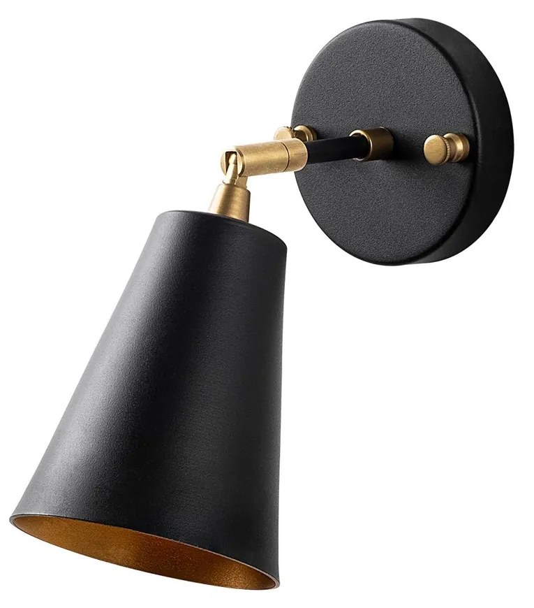 Nástenná lampa Evander čierna