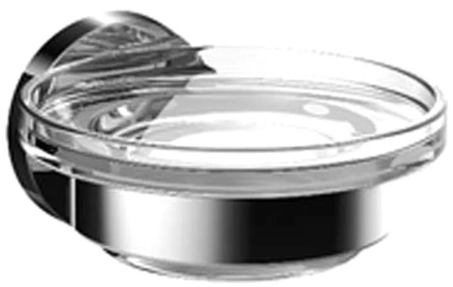 Emco Round - Držiak na mydlo, montáž pomocou lepenia alebo vŕtania, chróm 433000100