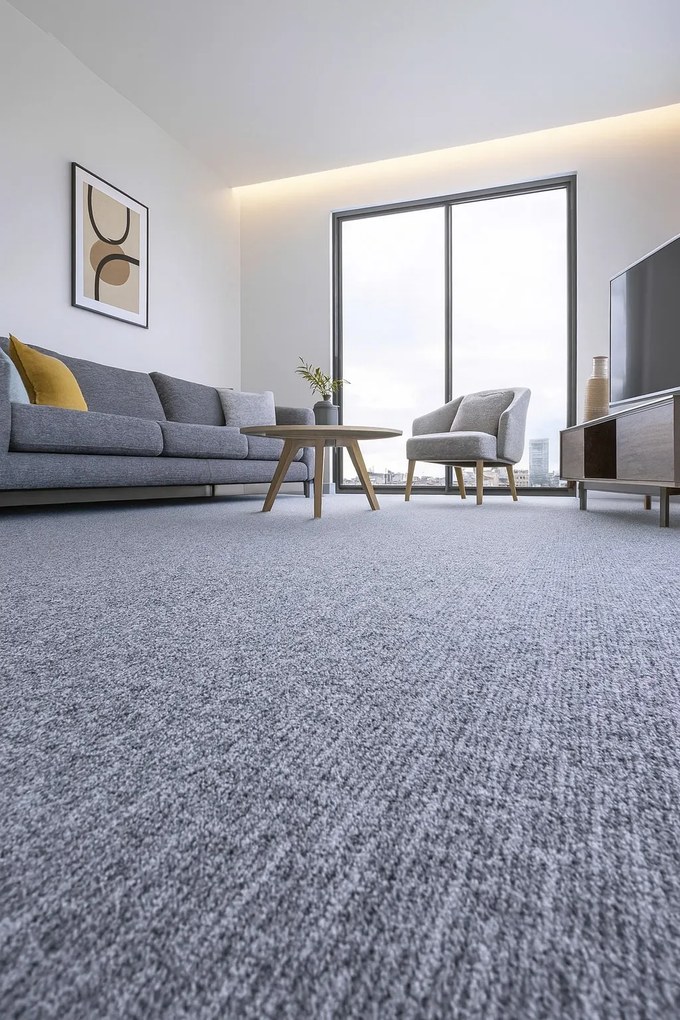 Vopi, Metrážny koberec Alassio modrošedý - neúčtujeme odrezky z role, na mieru, šíře 1,33m,1m,2m,3m,4m,na mieru, neúčtujeme odrezky, modrá, filc, detská izba