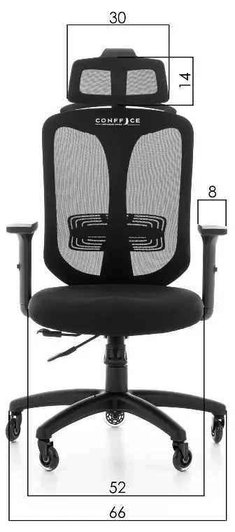 Kancelárska stolička CONFFICE, čierna