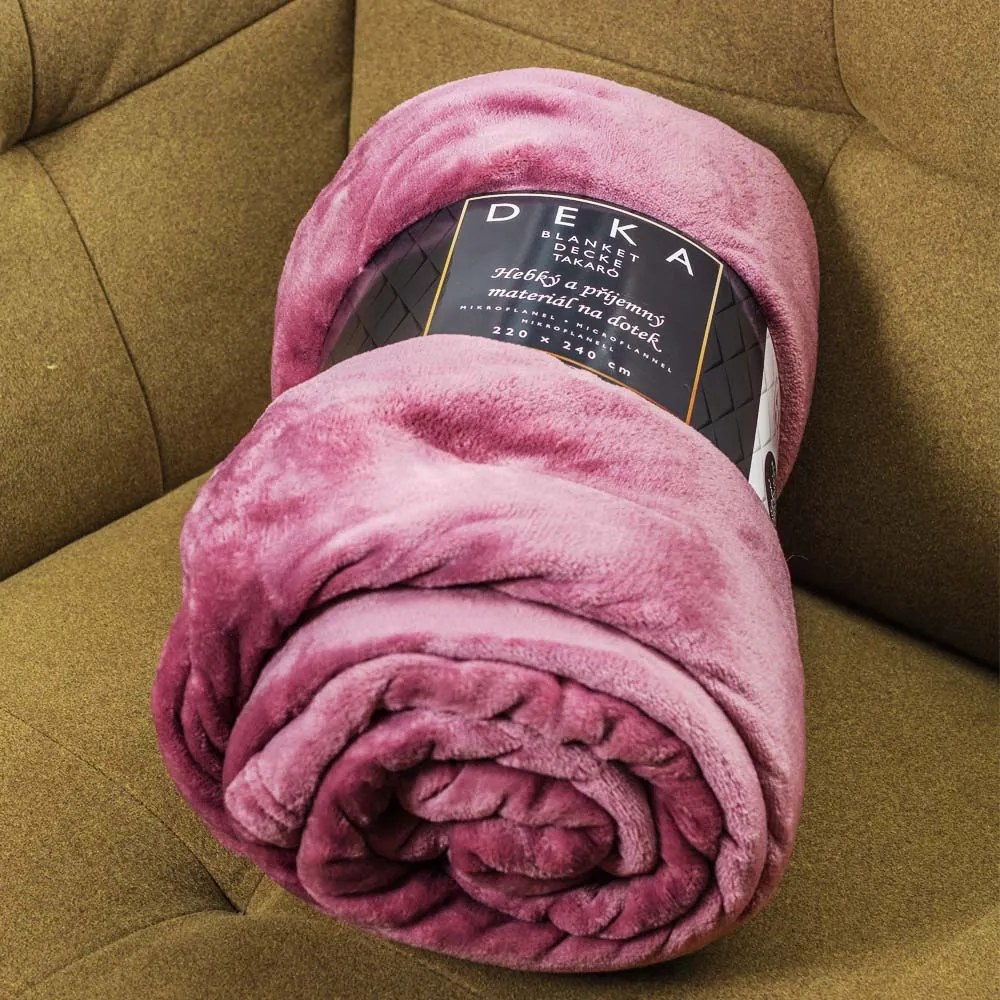 Home Elements Mikroflanelová deka, staroružová