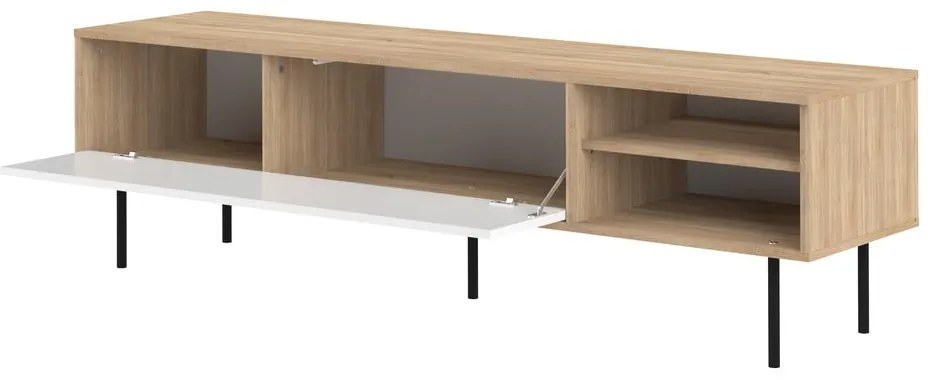 TV stolík v dekore duba v bielo-prírodnej farbe 165x40 cm Ampère – TemaHome