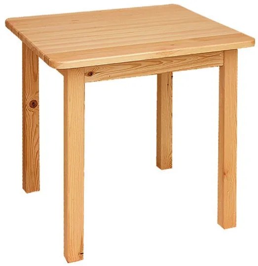 Stôl štvorcový, rovné nohy - ST01: Biela 60x60cm oblé hrany
