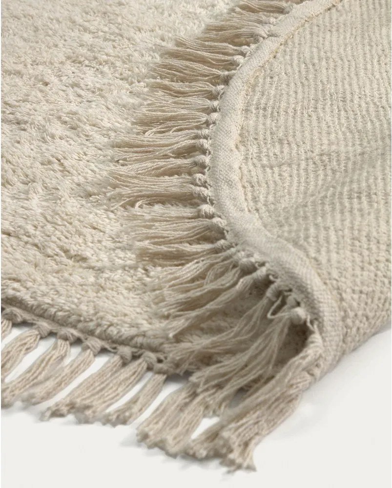 Krémovobiely bavlnený detský koberec ø100 cm Orwen – Kave Home