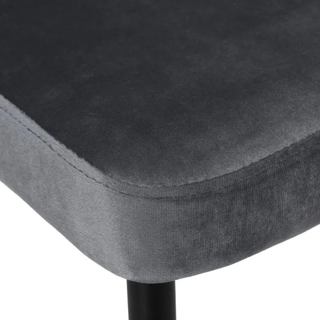 Jedálenská stolička LINCOLN zamatová, grafitová