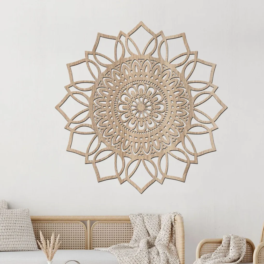 drevo zivota Drevená mandala na stenu ŠŤASTIA Farebný vzor: Wenge, Priemer: 40