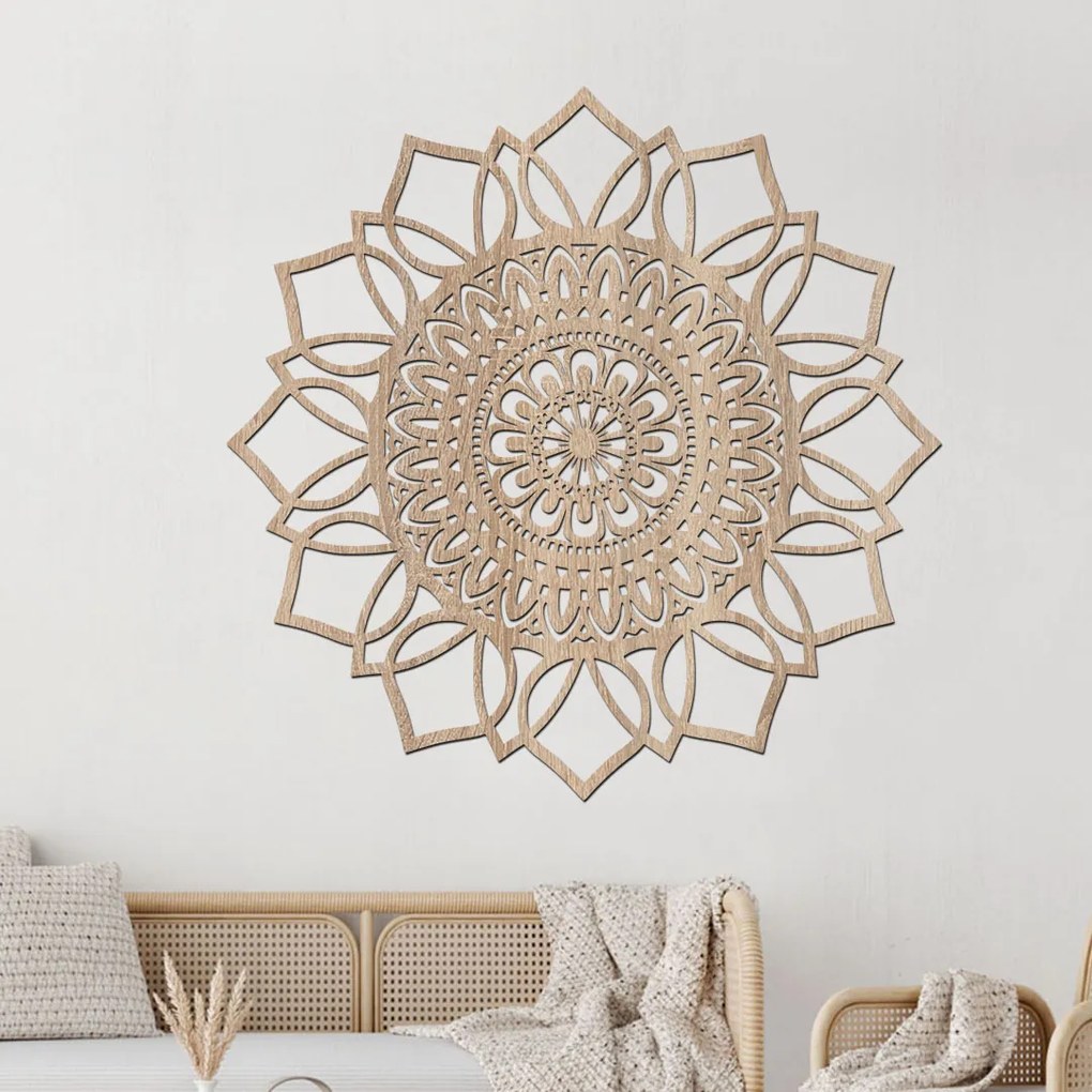 drevo zivota Drevená mandala na stenu ŠŤASTIA Farebný vzor: Wenge, Priemer: 95