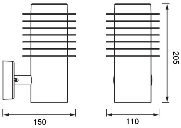 Ledvance - LED Vonkajšie nástenné svietidlo RONDO LED/9W/230V IP44 antracit