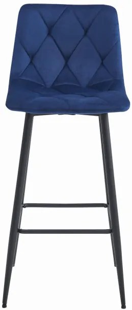 Set dvoch barových stoličiek NADO zamatové granátové (čierne nohy) 2 ks