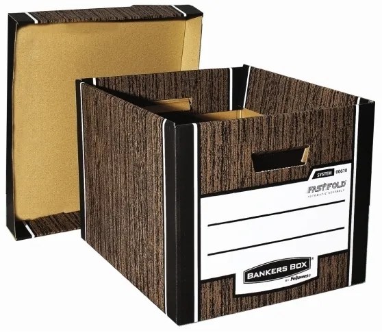 Archivačný kontajner Fellowes Bankers Box Woodgrain 2 ks/bal, modrá