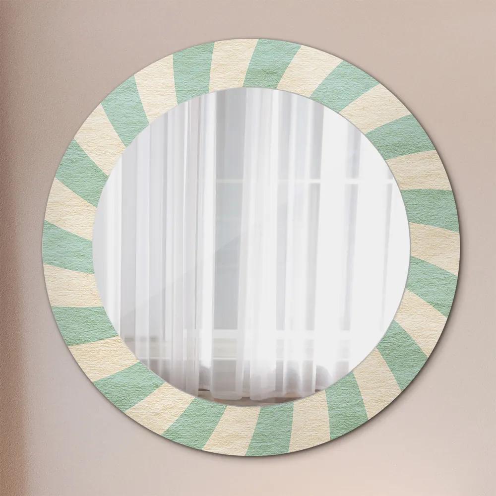 Okrúhle ozdobné zrkadlo Retro pastelový vzor fi 60 cm