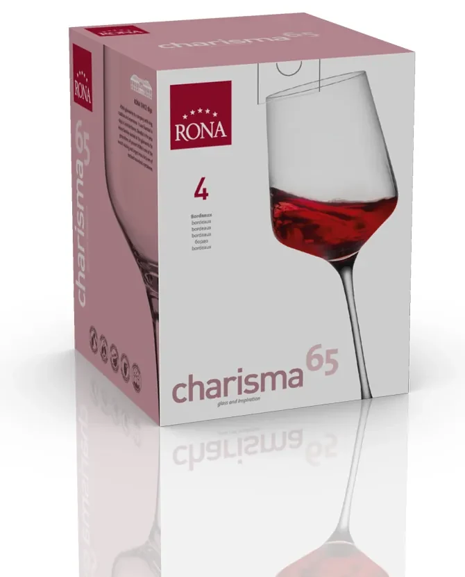 RONA 4x Poháre na víno CHARISMA 650ml