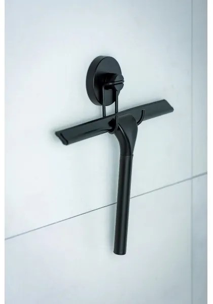 WENKO 24731100 - stierka do sprchy VACUUM-LOC, okrúhla, 24,5 x 25 cm, čierna