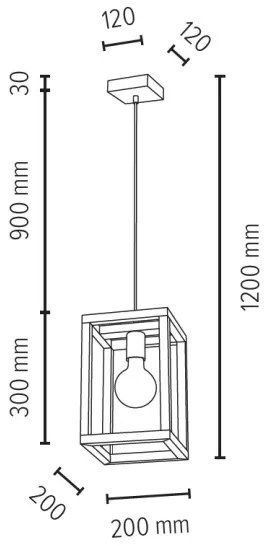 Spot-Light 61540174 - Luster na lanku KAGO 1xE27/60W/230V matný dub