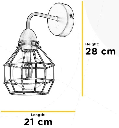 ONLI - Nástenné svietidlo SPIDER 1xE27/15W/230V čierna
