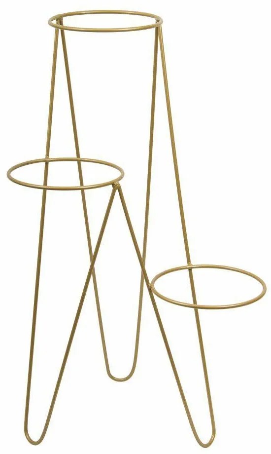 STOJAN NA KVETINÁČ TRIPOD 95X45X24 CM ZLATÁ