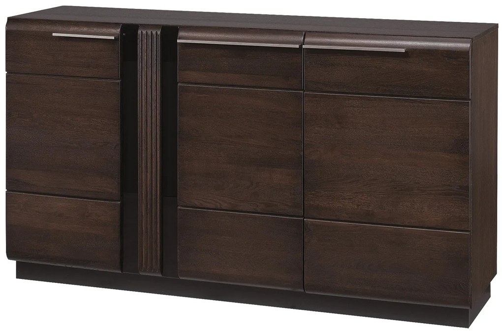 Komoda Porti 45 160 cm z masívu dub čokoládový
