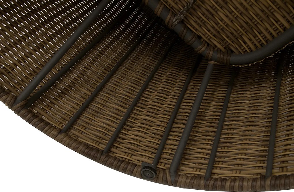 DEOKORK Ratanová lavica pre 3 osoby BORNEO LUXURY (hnedá)