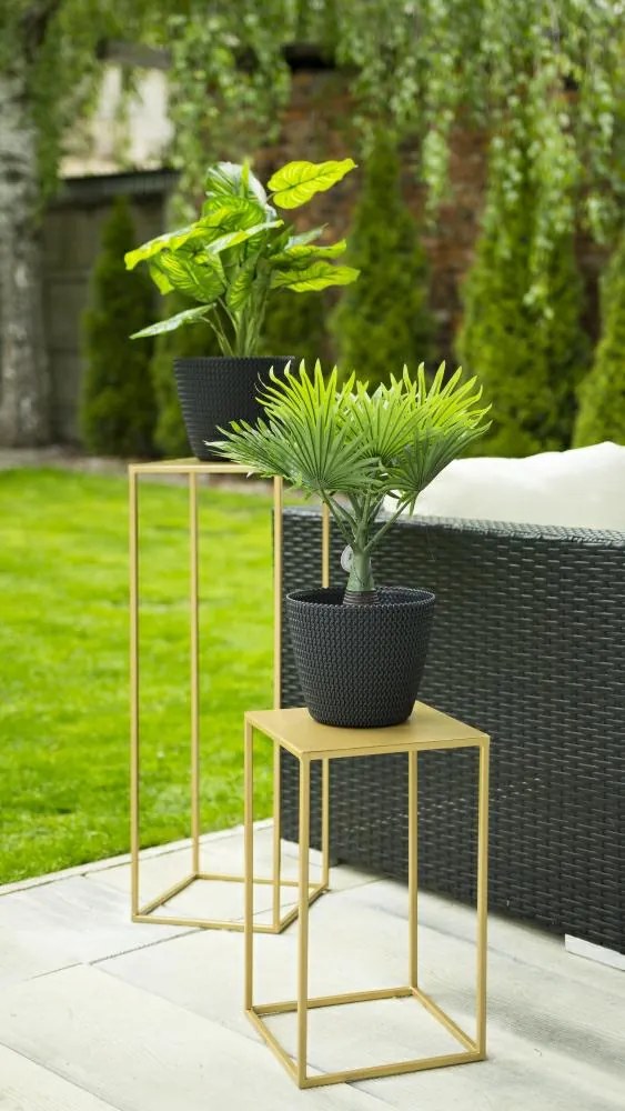 STOJAN NA KVETINÁČ SIMPLE 70X24X24 CM ZLATÁ