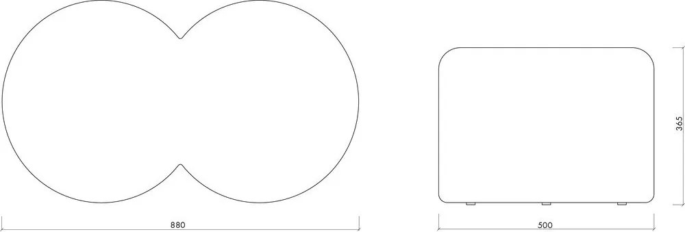 Béžový taburet z textílie buklé Umbo – noo.ma