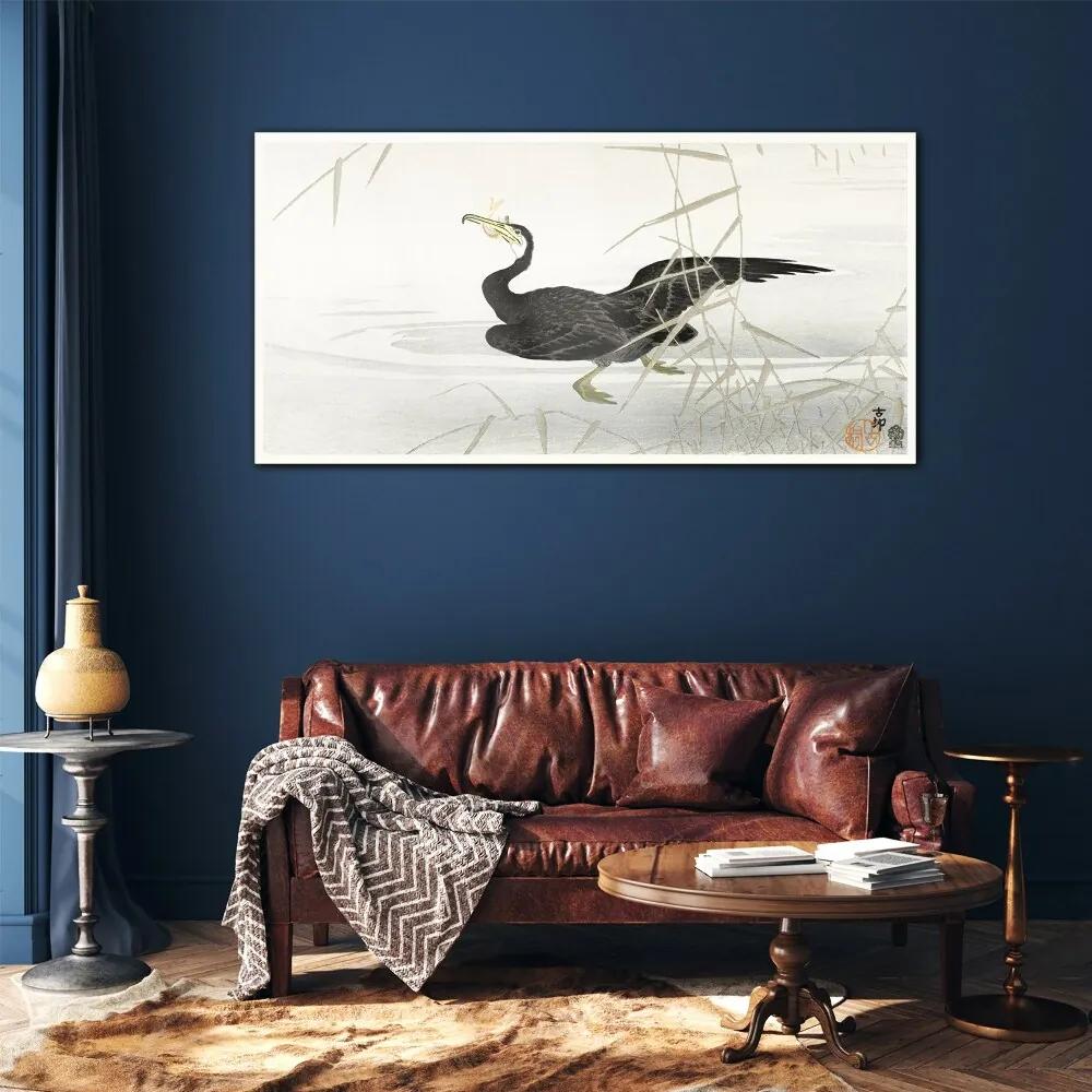 Sklenený obraz Ázia lake zvierací vták