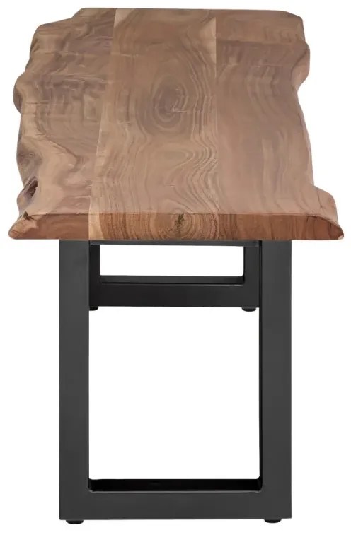 furniture-nabytek.cz - Masivní lavice Bullwer z akáciového dřeva, lakovaná, černá – 160×40 cm