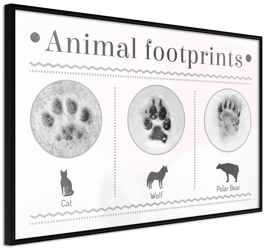 Artgeist Plagát - Footprints [Poster] Veľkosť: 30x20, Verzia: Zlatý rám