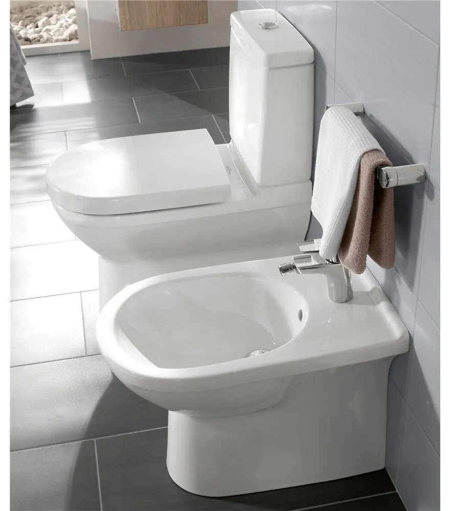 VILLEROY &amp; BOCH O.novo WC sedátko s poklopom, biela alpská, 9M406101