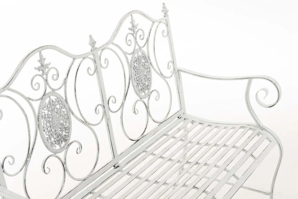 Záhradná lavička Punjab - Biela antik