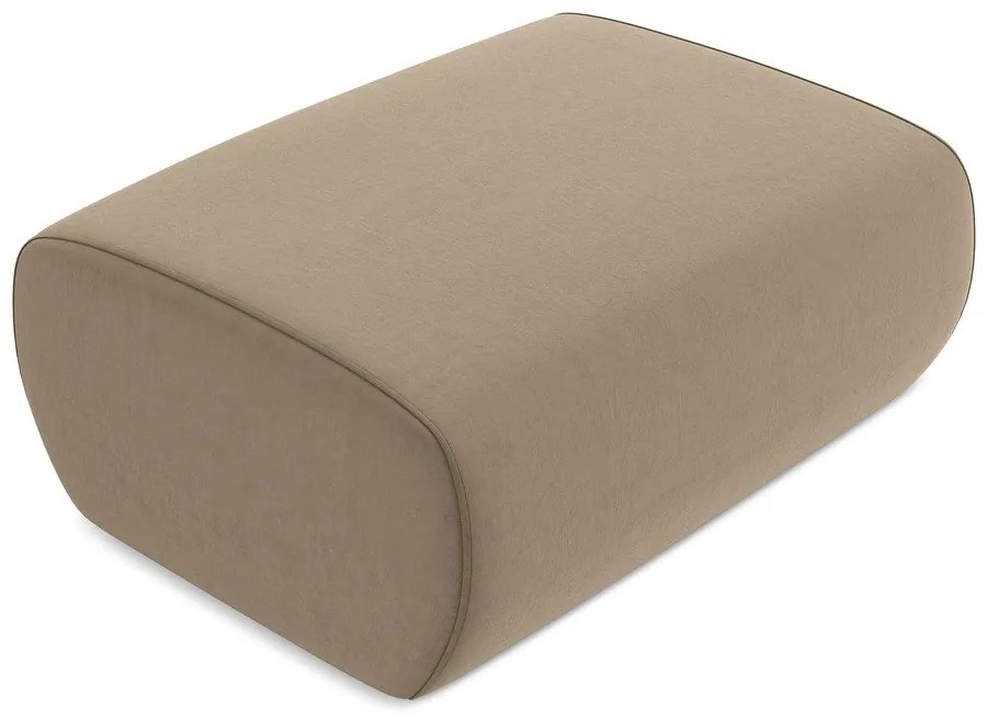 Svetlohnedá zamatová podnožka Kapua – Makamii