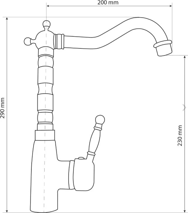 Gamma Retro 3, vysoká drezová batéria, zlatá lesklá, GMA-BROK3-GD