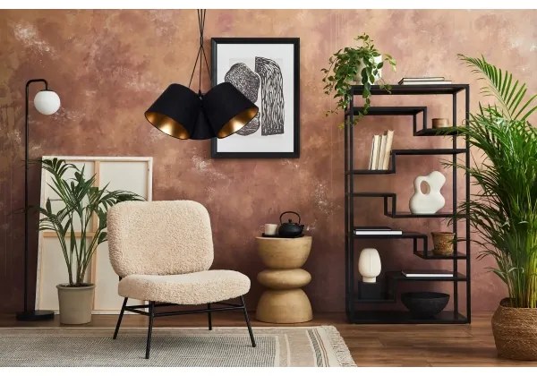 Luster na lanku ZOMA 3xE27/60W/260V čierna/medená