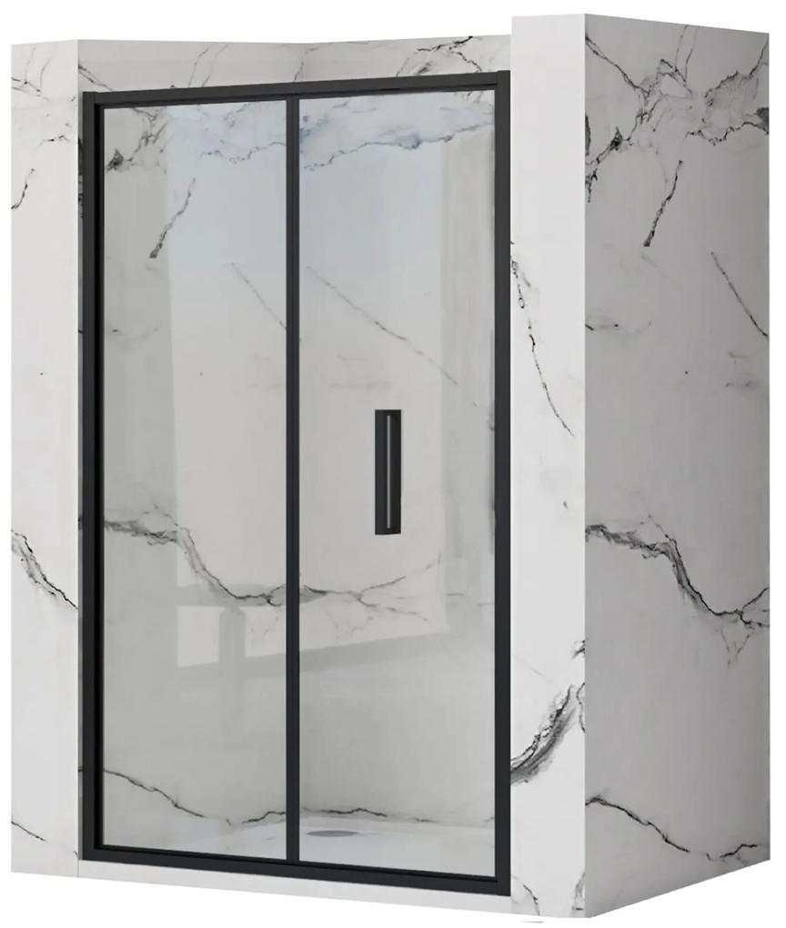 Rea - RAPID FOLD zalamovacie sprchové dvere - čierny mat, 90 x 195 cm, REA-K6419