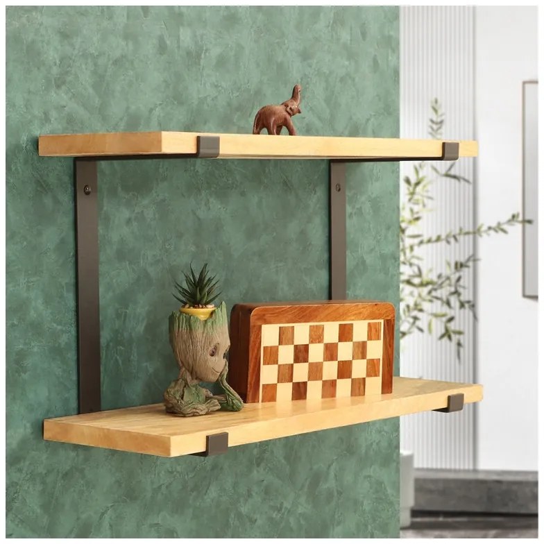 Polica na stenu s konzolou Lana 125 cm MANGO