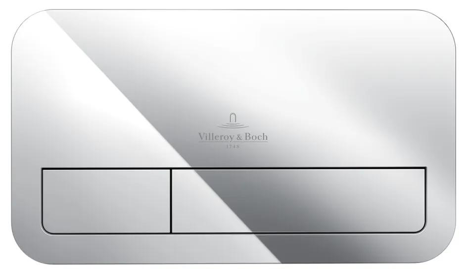 Villeroy & Boch ViConnect : E200 ovládacie tlačidlo k WC, chróm, 92249061
