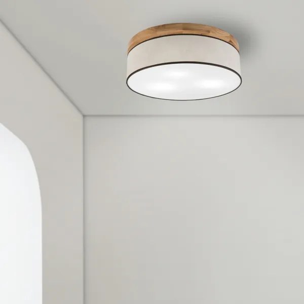 Brilagi - LED Stropné svietidlo BELLADONNA 3xE27/15W/230V pr. 50 cm krémová/dub