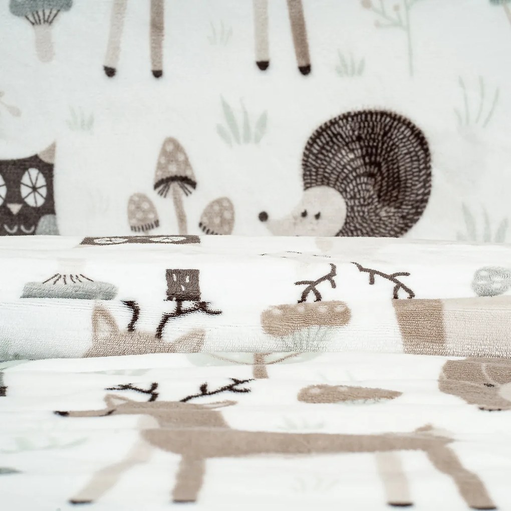 4Home Detské obliečky mikroflanel Nordic friends, 140 x 200 cm, 70 x 90 cm