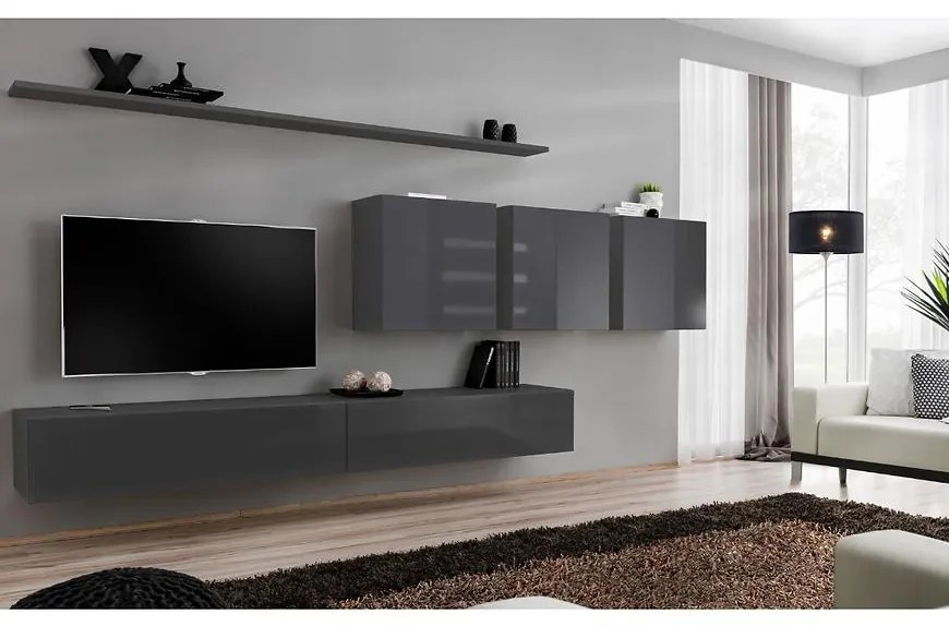 Obývacia stena Switch VII Grafit