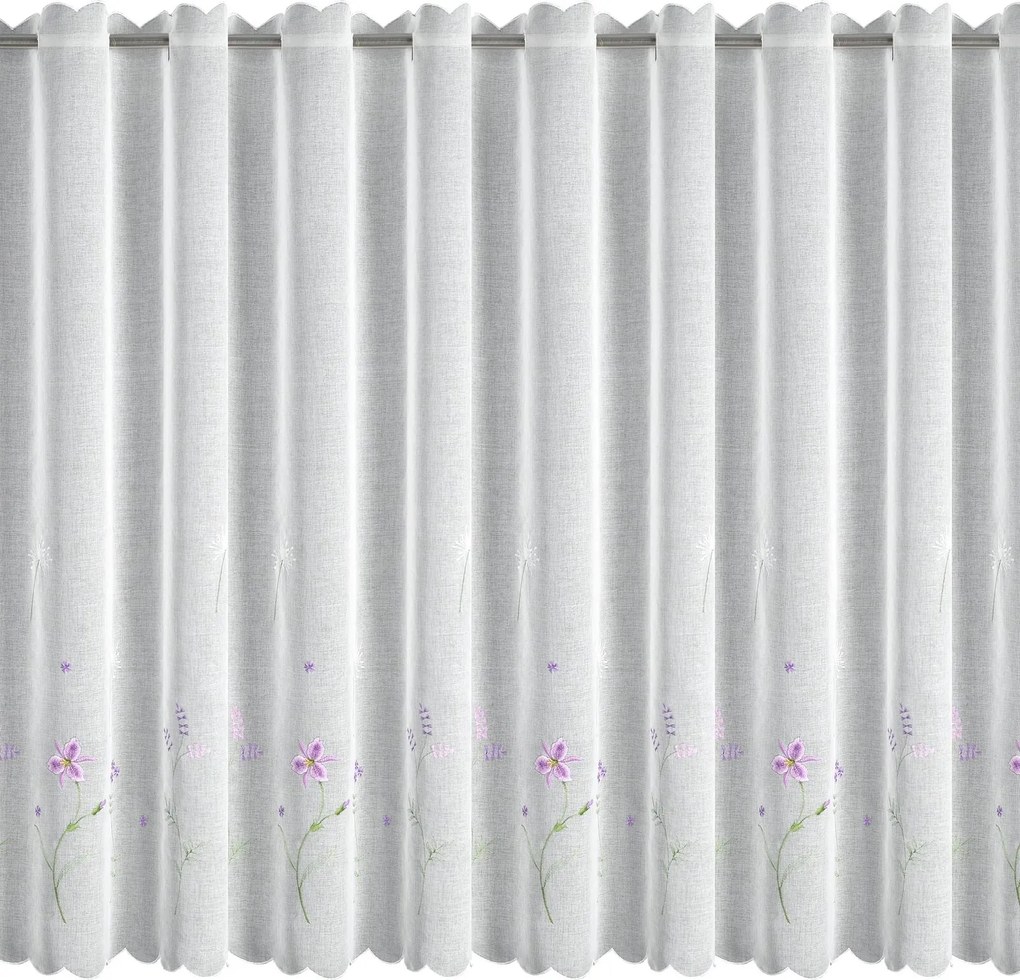 ZÁCLONA NA PÚTKACH INESA 350X120 CM KVETY