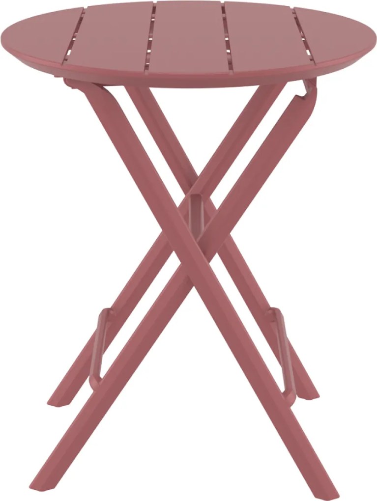 HELEN FOLDING Ø60 sklopný záhradný stôl marsala