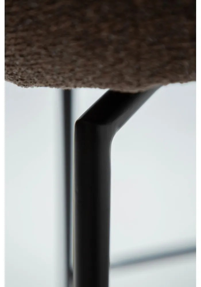 Hnedá čalúnená barová stolička (výška sedadla 67,5 cm) Glam – DAN-FORM Denmark