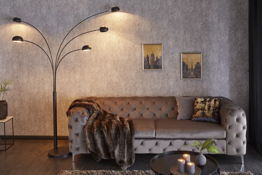 Stojacia lampa Five Lights black gold