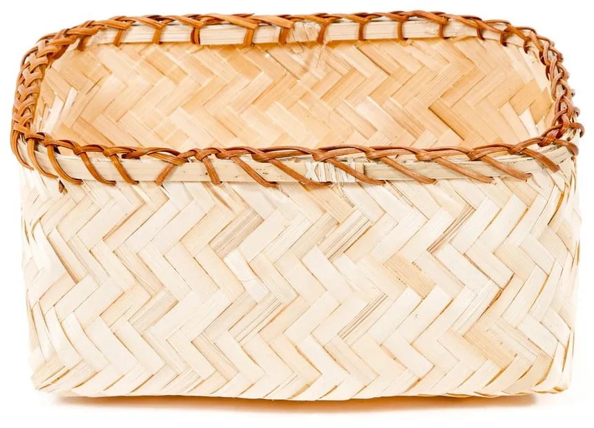 Súprava 3 úložných bambusových košíkov Compactor Natural Bamboo