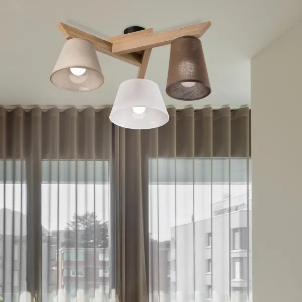 Brilagi - LED  Prisadený luster ANTHONY 3xE14/40W/230V dub