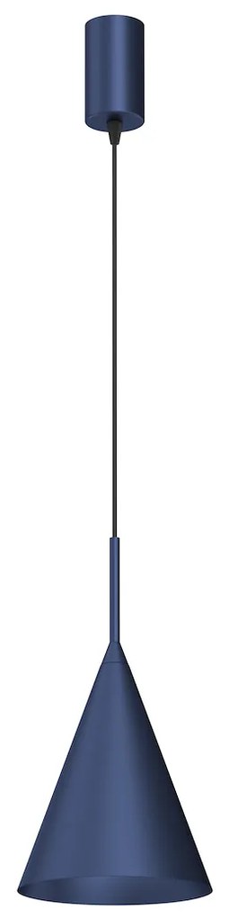 Závesné svietidlo Capital, 1x tmavomodré kovové tienidlo, (fi 17cm), db