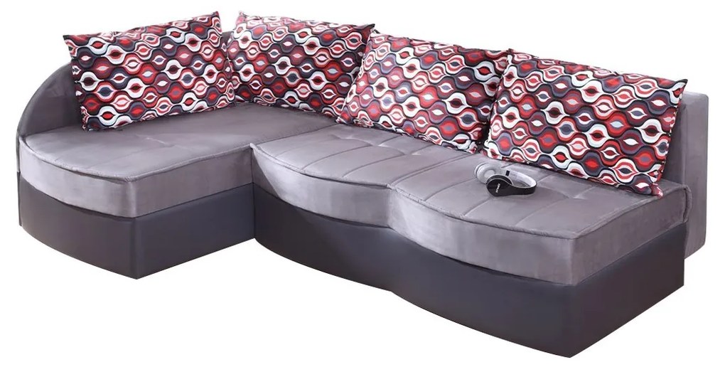 Rohová sedacia súprava Dido, Dostupné poťahy: Soft 020 + Alcala 22 + Amber 071, Strana policy: lavá