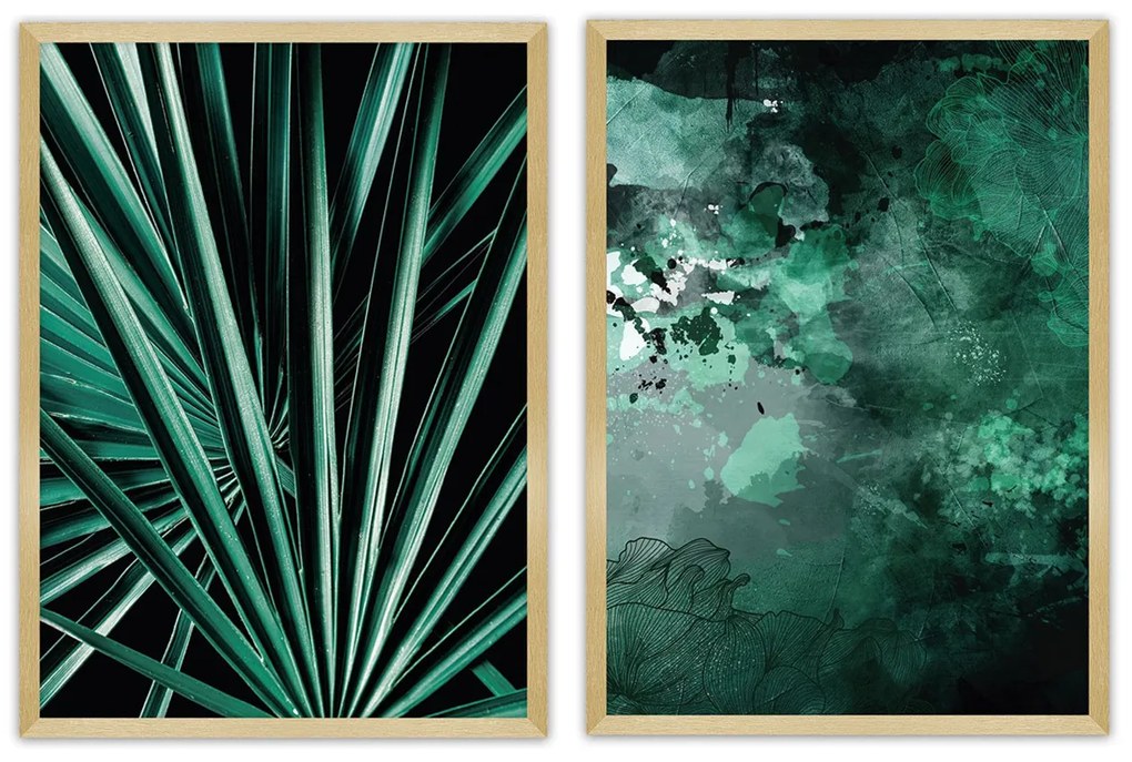 Súbor obrazov Greenery 2 ks