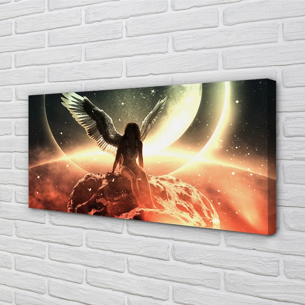 Obraz canvas Ženského krídla meteorit mesiac 120x60 cm