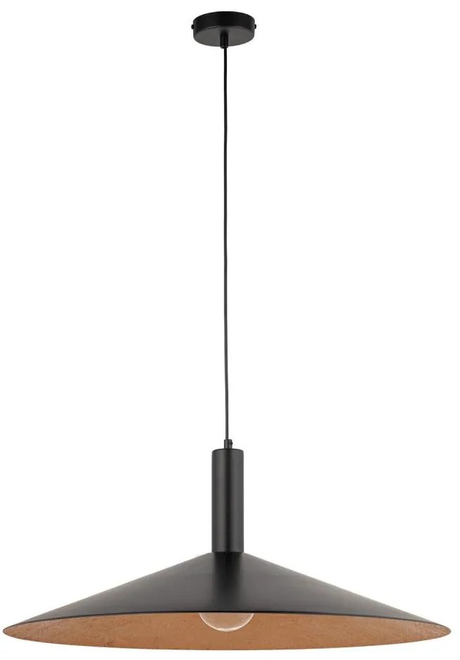 Luster na lanku CAPRI 1xE27/15W/230V pr. 70 cm čierna/medená